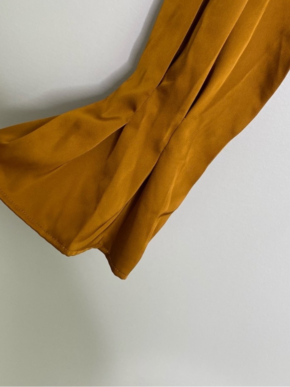 NAP Satin-Look Blouse in Mustard - Picture 4 of 16